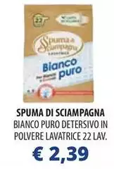 Spuma di Sciampagna - Bianco Puro Detersivo In Polvere Lavatrice