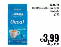 Lavazza - Decaffeinato Classico Caffè Macinato