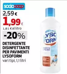 Lysoform - Detergente Disinfettante Per Pavimenti