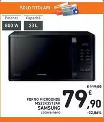 Samsung - Forno Microonde MS23K3513AK