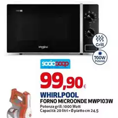 Whirlpool - Forno Microonde Mwp103w