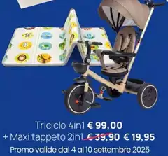 Maxi - Triciclo 4in 1 +  Tappeto 2in 1