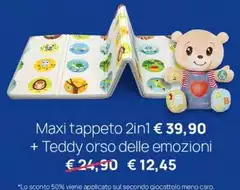 Maxi -  Tappeto + Teddy Orso Delle Emozioni