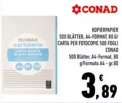Conad - Carta Per Fotocopie 500 Fogli