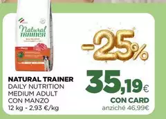 Natural Trainer - Daily Nutrition Medium Adult Con Manzo
