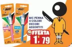 Bic - Penna 4 Colori Decori Assortiti