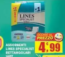 Lines - Assorbenti Specialist Rettangolari