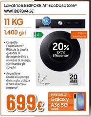 Samsung - Lavatrice BESPOKE AI" EcoDosatore® WW11DB7B94GE