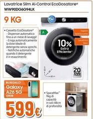 Samsung - Lavatrice Slim Ai-Control EcoDosatore® WW90DG6G94LK