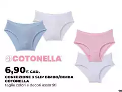 Cotonella - Confezione 3 Slip Bimbo/bimba