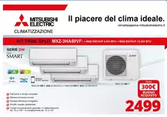 Mitsubishi Electric - Kit Trial Split MXZ-3HA50VF: + MSZ-DW25VF 9.000 BTU + MSZ-DW35VF 12.000 BTU 