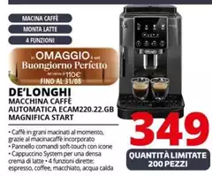 De Longhi - Magnifica Start ECAM220.22.GB Macchina Da Caffè Automatica Grey Black