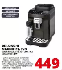 De Longhi - Magnifica ECAM293.61.BW Automatica/Manuale Macchina Per Espresso 1,8 L