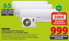 Zephir - Cilimatizzatore Trialsplit Con Pompa Di Calore Wifi MY24