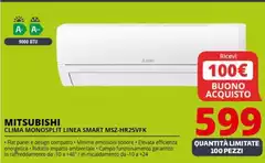 Mitsubishi - Clima Monosplit Linea Smart MSZ-HR25VFK