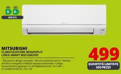 Mitsubishi - Climatizzatore Monosplit Linea Smart MSZ-DW25VF