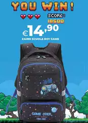 Over - Zaino Scuola Boy Game