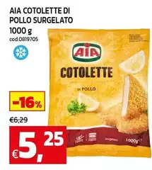 Aia - Cotolette Di Pollo Surgelato Aia - Cotolette Di Pollo Surgelato