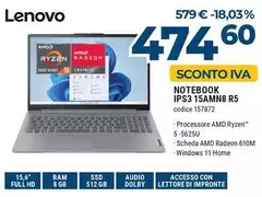 Lenovo - Notebook IPS3 15AMN8 R5