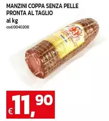 Manzini Coppa Senza Pelle Pronta Al Taglio Manzini Coppa Senza Pelle Pronta Al Taglio