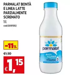 Parmalat - Bontà E Linea Latte Parzialmente Scremato