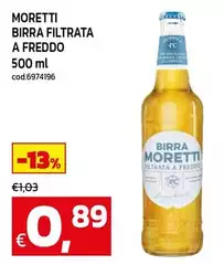 Moretti - Birra Filtrata A Freddo