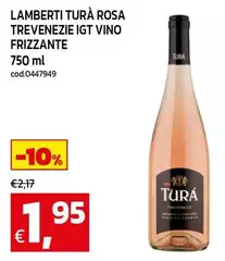 Lamberti - Lambert Turà Rosa Trevenezie IGT Vino Frizzante
