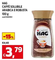 Hag - Caffè Solubile Arabica E Robusta
