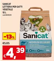 Sanicat - Lettiera Per Gatti Vegetale