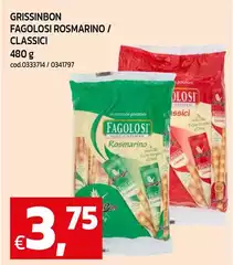 Fagolosi - Grissinbon Fagolose Rosmarino/Classici Fagolosi - Grissinbon Fagolose Rosmarino/Classici