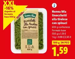 Nonna Mia - Gnocchetti Alla Tirolese Con Spinaci
