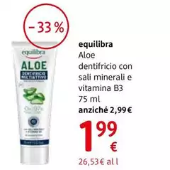 Equilibra - Aloe Dentifricio Con Sali Minerali E Vitamina B3 75 Ml