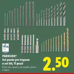 Parkside - Set Punte Per Trapano O Set Bit, 11 Pezzi