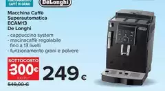 De Longhi - Macchina Caffè Superautomatica Ecam13