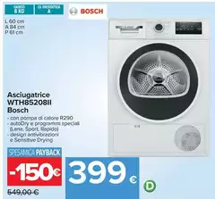 Bosch - Asciugatrice WTH85208II