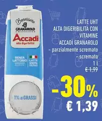 Granarolo - Latte UHT Alta Digeribilità Con Vitamine Accadi