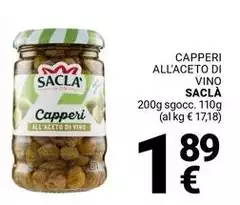 Saclà - Capperi All'Aceto Di Vino