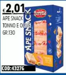 Beretta - Ape Snack Tonno E Olive Beretta - Ape Snack Tonno E Olive