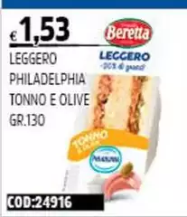 Beretta - Leggero Philadelphia Tonno E Olive Beretta - Leggero Philadelphia Tonno E Olive