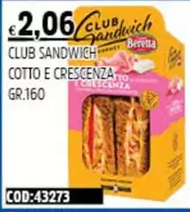 Beretta - Club Sandwich Cotto E Cresenza Beretta - Club Sandwich Cotto E Cresenza