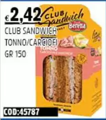 Beretta - Club Sandwich Tonno/carciofi Beretta - Club Sandwich Tonno/carciofi