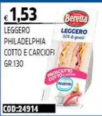 Beretta - Leggero Philadelphia Cotto E Carciofi Beretta - Leggero Philadelphia Cotto E Carciofi