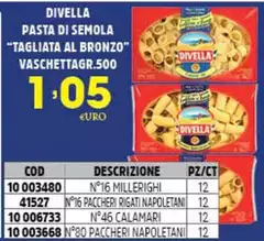 Divella - Pasta Di Semola "Tagliata Al Bronzo" Divella - Pasta Di Semola "Tagliata Al Bronzo"