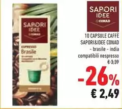 Sapori - 10 Capsule Caffè &Idee