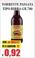 La Torrente - Passata Tipo Birra La Torrente - Passata Tipo Birra
