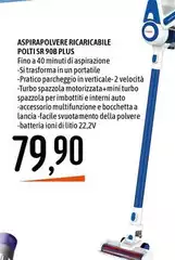Polti - Aspirapolvere Ricaricabile 90b Plus