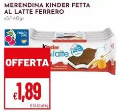 Ferrero - Merendina Kinder Fetta Al Latte