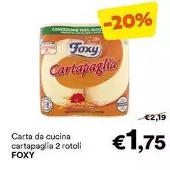 Foxy - Carta Da Cucina Cartapaglia 2 Rotoli