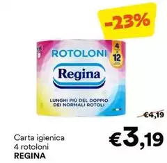 Regina - Carta Igienica 4 Rotoloni