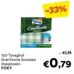 Foxy - 100 Tovaglioli Grantavola Scozzesi Doppiovelo